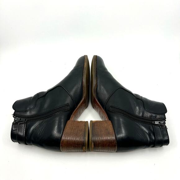 A.P.C. Black Leather Ankle Boots Women's 6 US - Picture 7 of 9